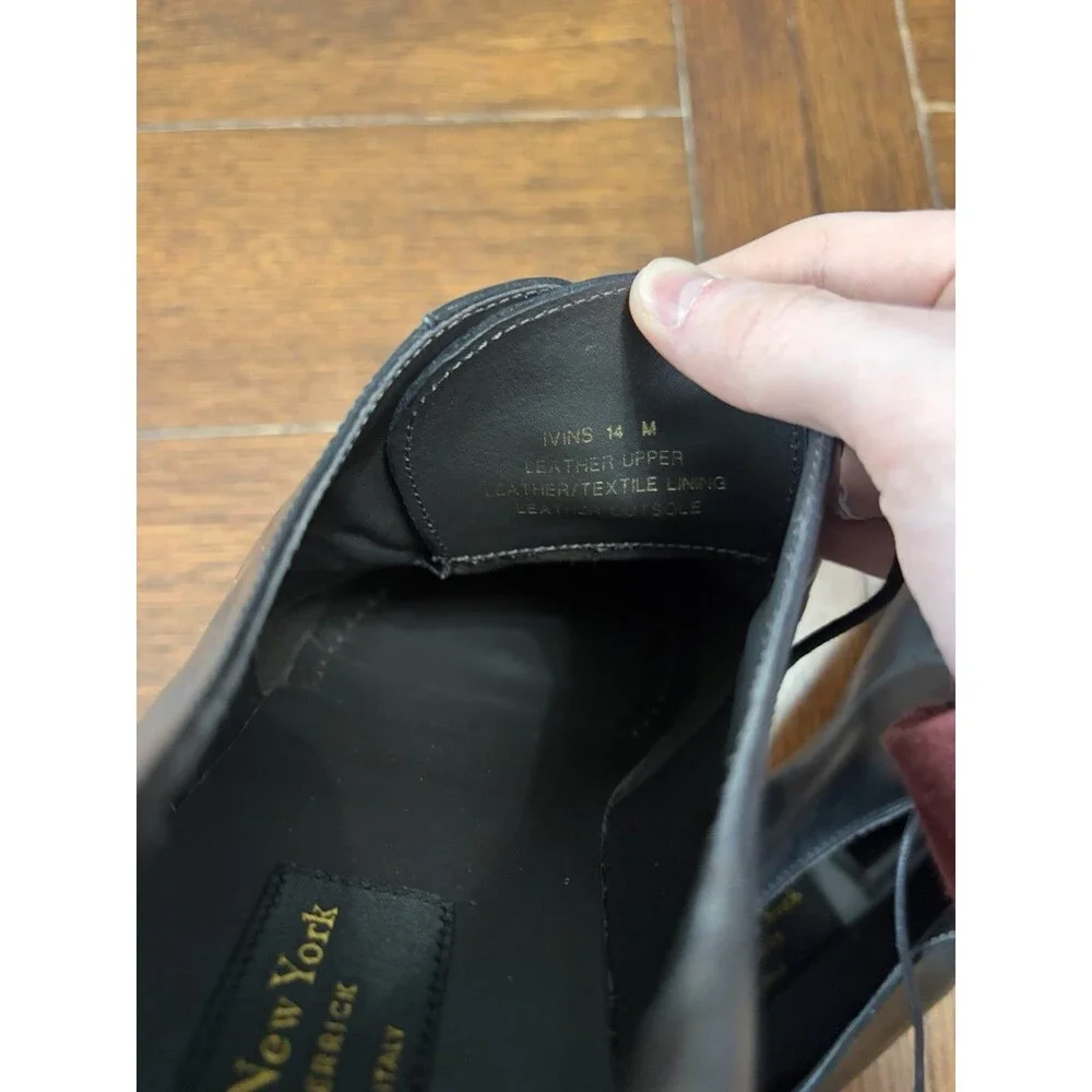 To Boot New York Adam Derrick  Black Leather Dress Cap-toe Shoes - Size 14 NWOT